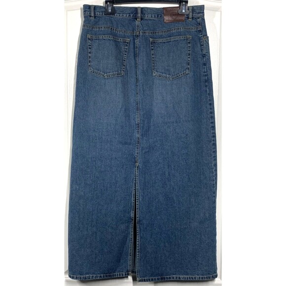 Ann Taylor Jeans Special Edition Denim Skirt Maxi Long 5 Pocket Size 12 Blue VTG - Picture 3 of 9